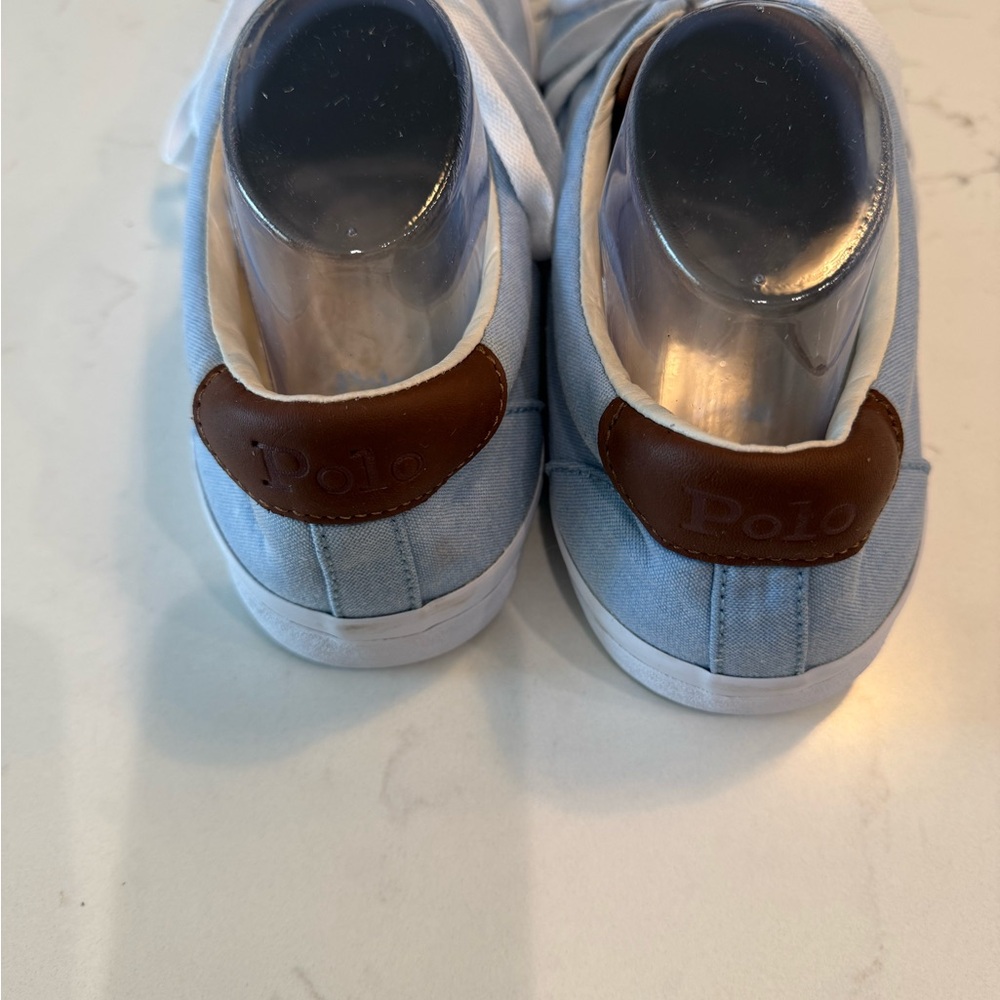 Polo by Ralph Lauren Men's Light Blue Sneakers - Picture 3 of 8